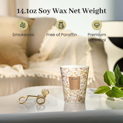 M&SENSE Sugared Lemon Zest Scented Candles for Home, Lead-free Wick Highly Scented Jar Candles