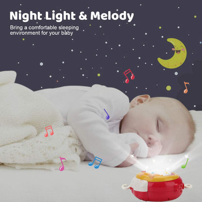 Mini Tudou Baby Musical Mobile Crib Toys with Projector and Light, Timing Function, Remote Control
