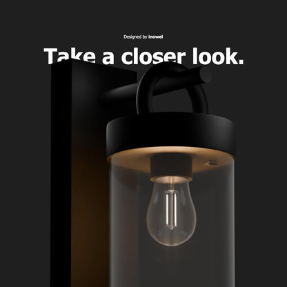 Wall Light Outdoor Lantern with Dusk to Dawn Sensor E26 Bulb (Not Include) Wall Mount Hang Lamp