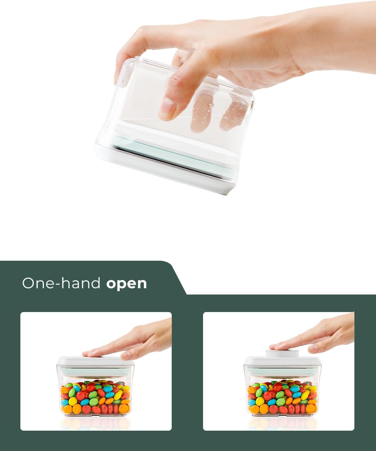 0.6 Qt Pop Containers - 3 Pack Mini Travel Snack Container, BPA Free Food Storage Canisters with