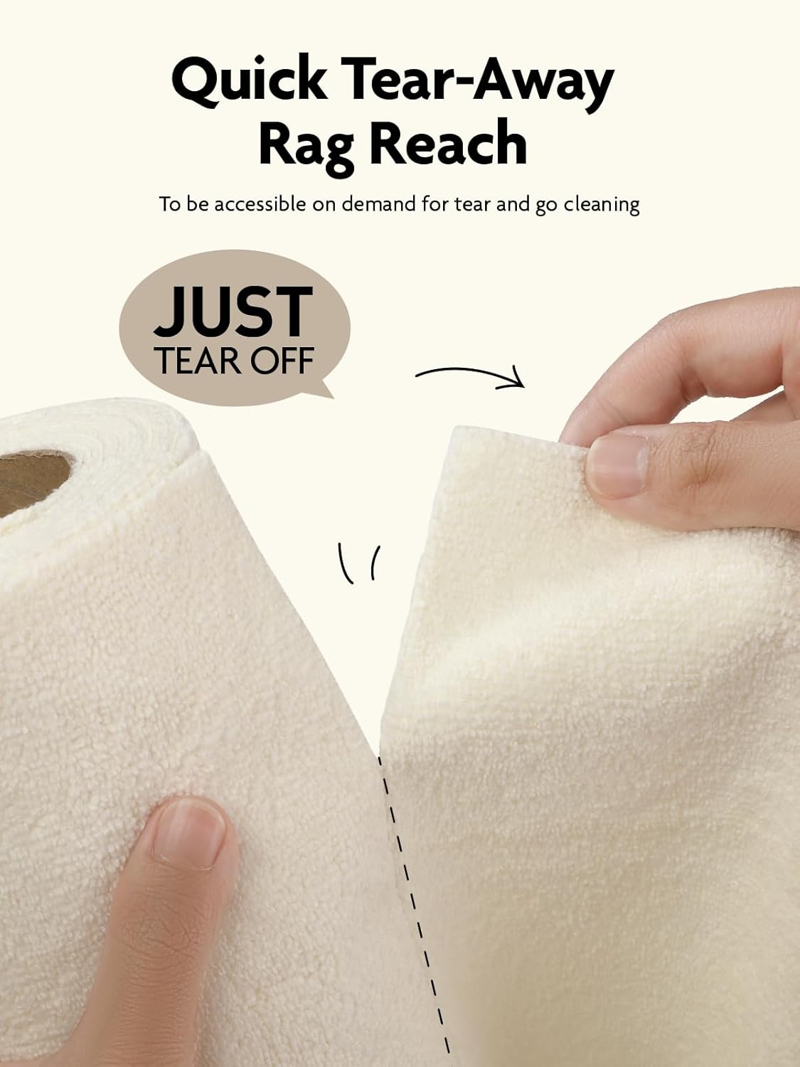 Fantasticlean Microfiber Cleaning Cloth Roll -40 Pack, Tear Away Microfiber Towels, 12" x 12"