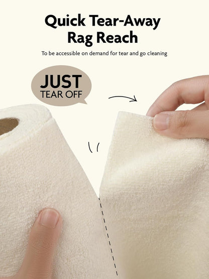 Fantasticlean Microfiber Cleaning Cloth Roll -40 Pack, Tear Away Microfiber Towels, 12" x 12"