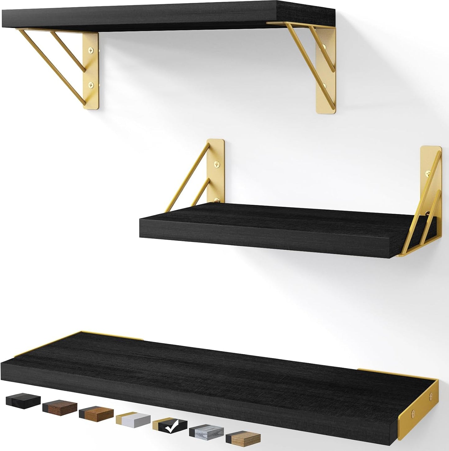 BAYKA Wall Shelves for Bedroom Decor, Floating Wall Shelves for Living Room Kitchen Storage, Wall