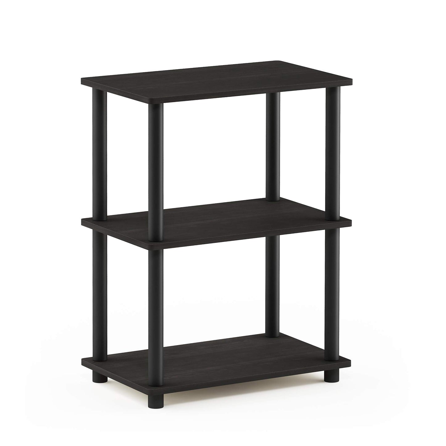 Furinno TURN-N-TUBE Storage Shelves, 3-Tier Book Shelf, Corner Shelf, Toolless Open Shelves, for