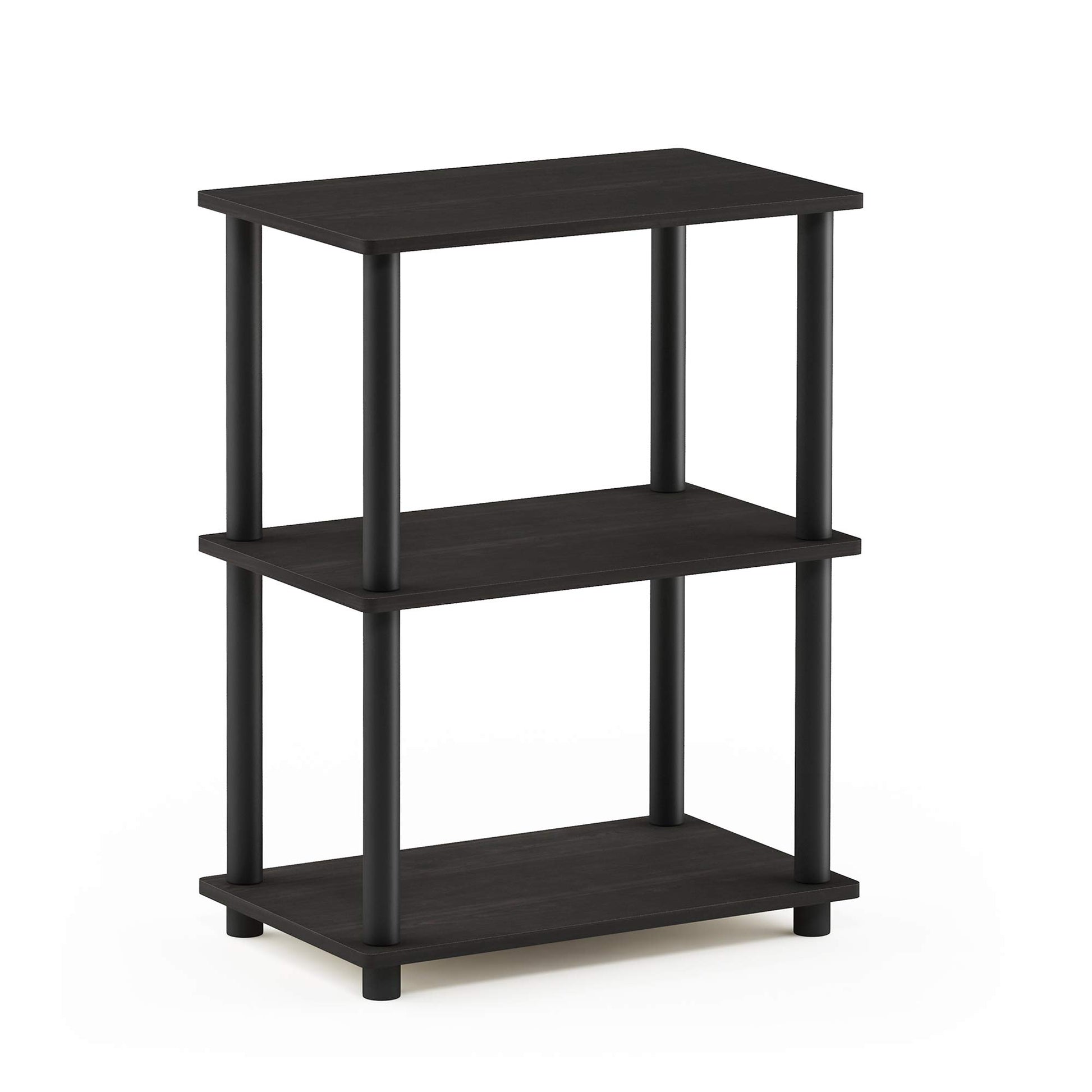 Furinno TURN-N-TUBE Storage Shelves, 3-Tier Book Shelf, Corner Shelf, Toolless Open Shelves, for