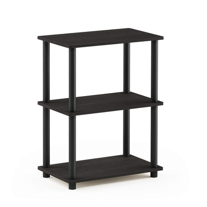 Furinno TURN-N-TUBE Storage Shelves, 3-Tier Book Shelf, Corner Shelf, Toolless Open Shelves, for
