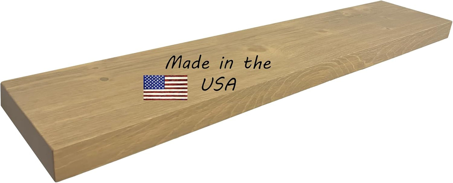 joelsantiques 42 Inch Wooden Floating Shelves for Wall - 42x8x2 in - Made of Natural Wood - Heavy