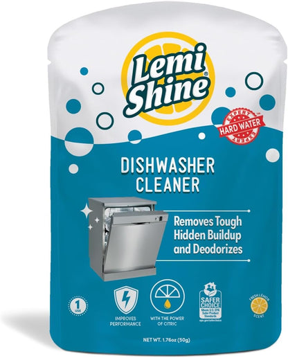 Lemi Shine Natural Dishwasher Cleaner - Dishwasher Cleaner and Deodorizer Powered by Citric Acid