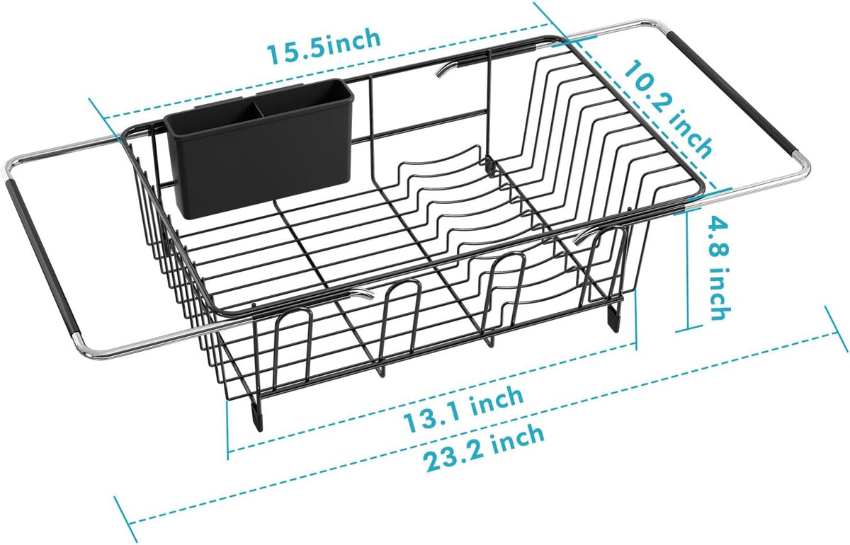 MAJALiS Dish Drying Rack in Sink - Small Dish Drainers for Kitchen Sink, Over The Sink Dish Racks