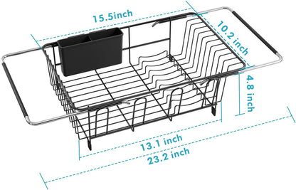 MAJALiS Dish Drying Rack in Sink - Small Dish Drainers for Kitchen Sink, Over The Sink Dish Racks