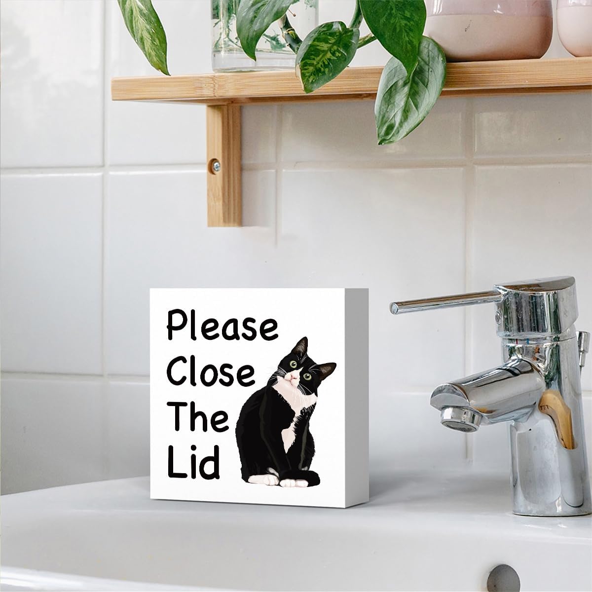 Funny Bathroom Decor, Funny Bathroom Wall Art, Black and White Bathroom Decor, Boho Bathroom Decor
