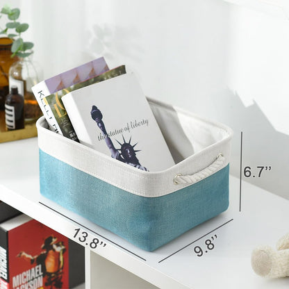 TheWarmHome Fabric Storage Bin with Handles,Storage Basket for Home Storage and Organization, Shelf