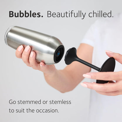 Huski Champagne Flute | NEW | Award-winning Design with Detachable Stem | Premium Stainless Steel