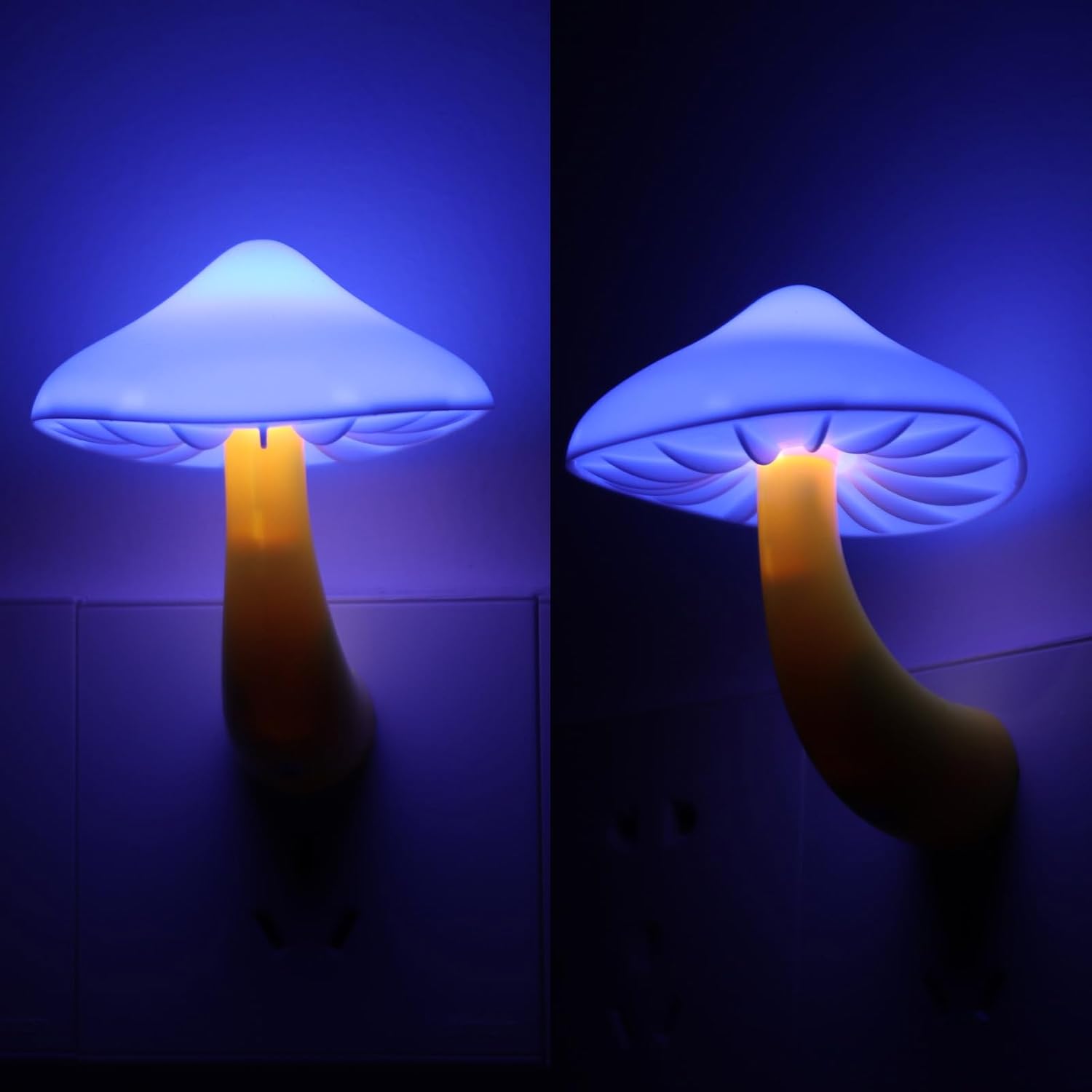 2Pack Sensor LED Night Light Plug in Lamp Mushroom Nightlight Cute Night Lights for Adults Kids