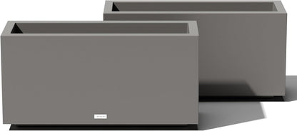 Veradek Block Series Long Box Planter - Large Rectangular Planter for Indoor or Outdoor Patio/Porch