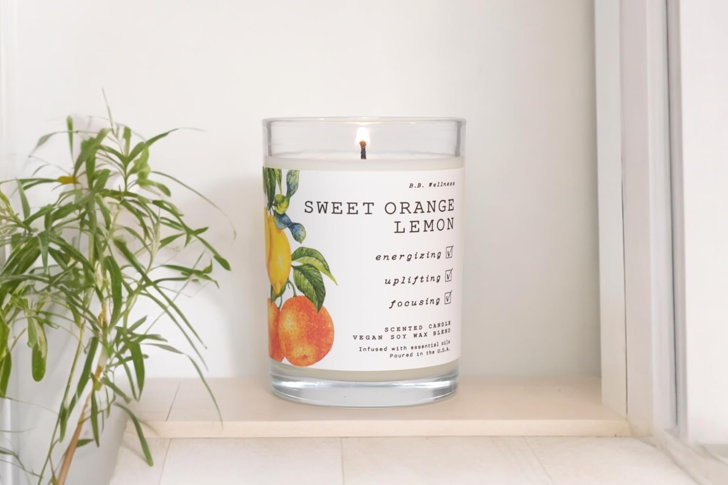 | B.B. Wellness | Hand Poured Soy Wax | Made in Small Batches | 40 Hours | 9 oz | Infused with