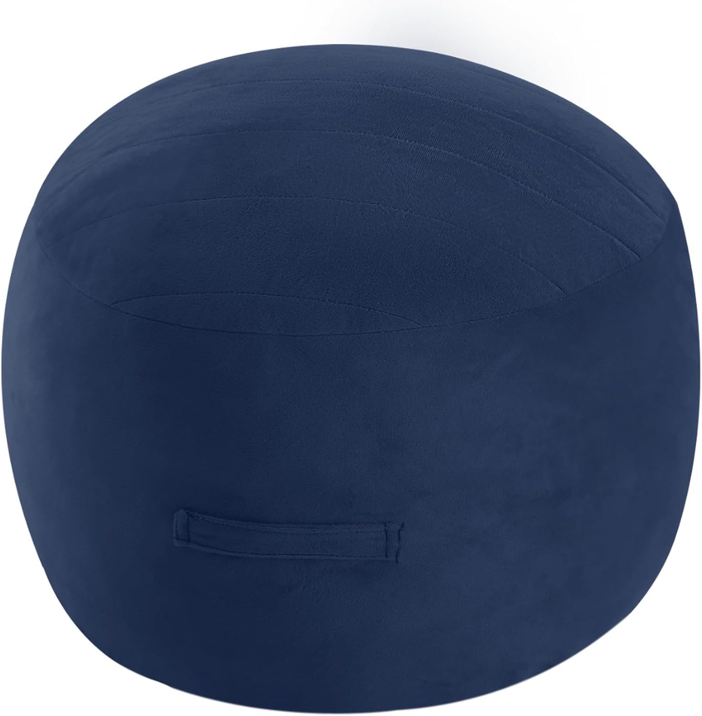 MeMoreCool Round Stuffed Pouf Ottoman Foot Rest, Floor Pouf Foot Stool with Soft Foam Chunk