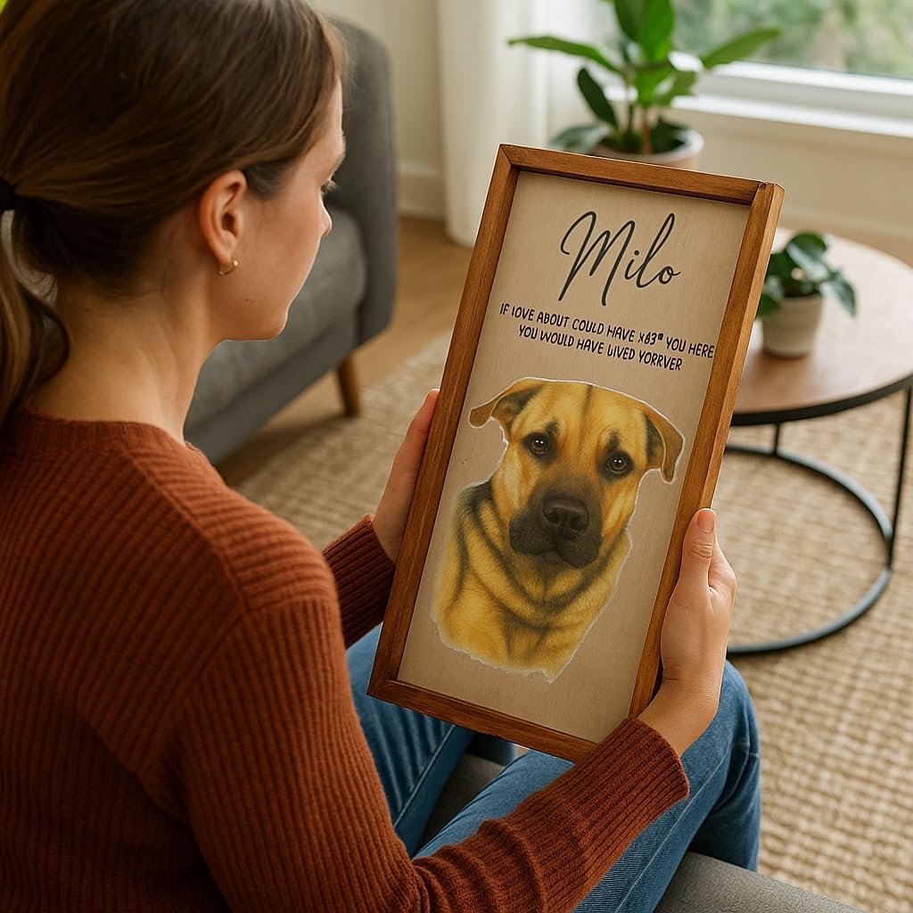 Dog photo Memorial photo Dog picture frame Animal picture frame Pet lost gift Gift for pet owner
