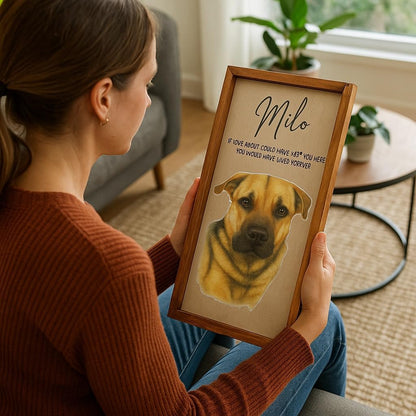 Dog photo Memorial photo Dog picture frame Animal picture frame Pet lost gift Gift for pet owner