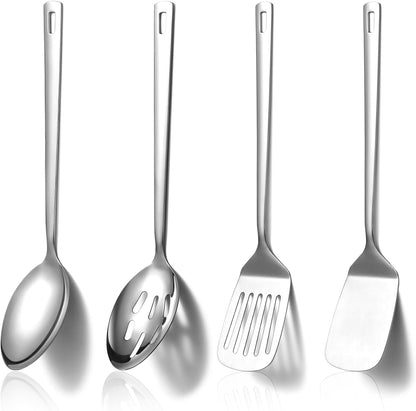 Homquen Stainless Steel Kitchen Utensils Set 4pcs, Cooking Utensils Set, Kitchen Tools Spatulas