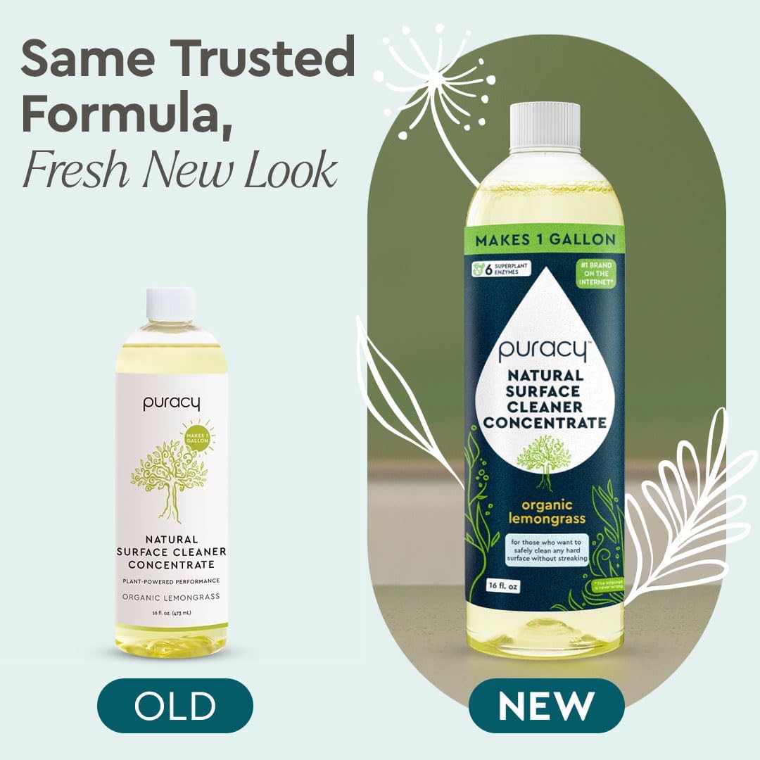 Puracy Multi-Surface Cleaner Concentrate - Plant-Powered Everyday Surface Cleaner - Natural All