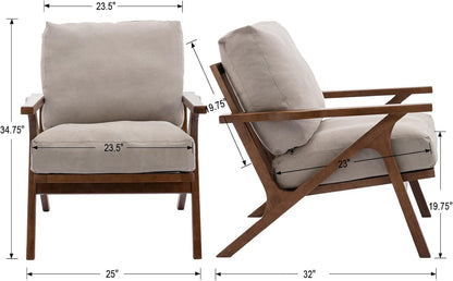 chairus Mid Century Accent Armchairs Modern Upholstered Lounge Chair Compfy Leisure Arm Chair for