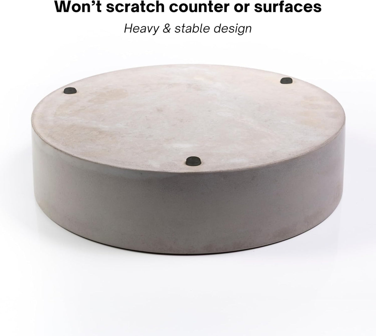 Simon Brothers Concrete Fruit Bowl and Tray Set for Kitchen Counter - Large Decorative Bowls for