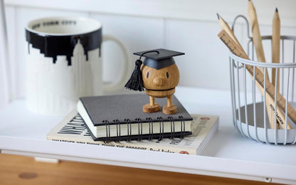 Hoptimist Student IQ Bumble, Woody Brown, Home Decor Ornament - Scandinavian Design, Wood W/Metal