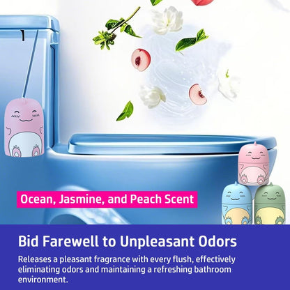 Cute Dinosaur-Shaped Toilet Bowl Cleaner Bottle, Bathroom Toilet Tank Cleaner with Ocean, Jasmine