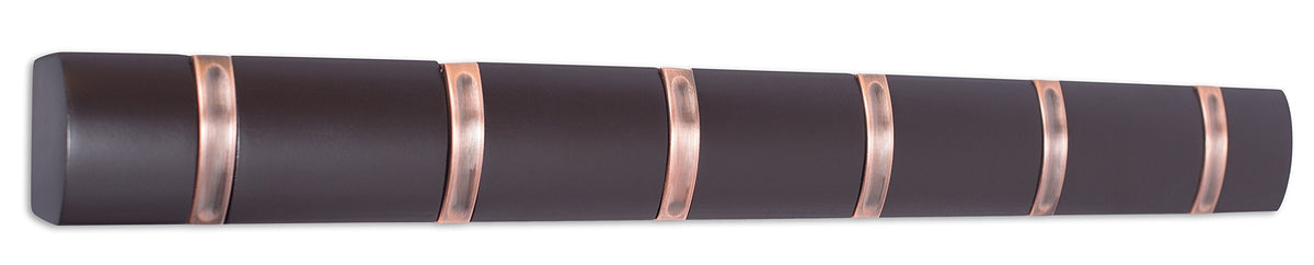 BIRDROCK HOME Wall Mounted Hooks - 6 Folding Coat and Hat Rack Hooks - Oil Rubbed Bronze Hooks
