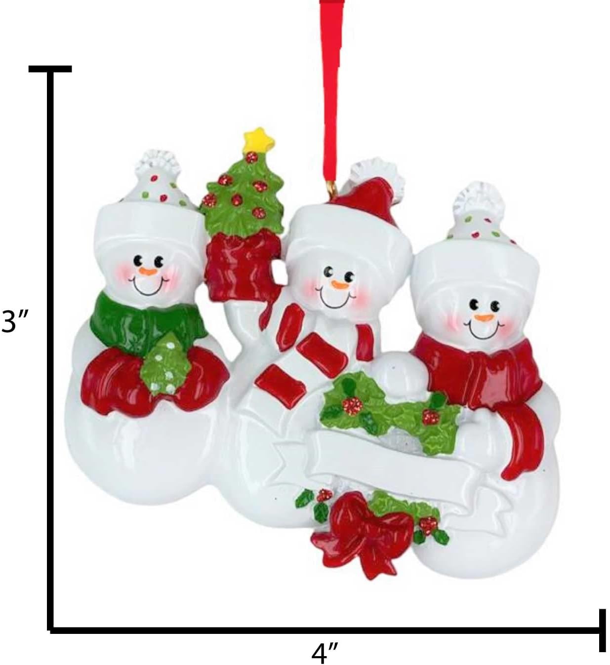 Snowman Family of 3 Christmas Ornament 2025 Personalized Family Christmas Ornaments 2025 |