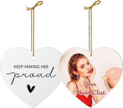 Personalized Keep Making Her Proud Ornament, Memorial Gifts for Loss of Mom Grandmother, Sympathy