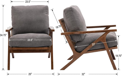 chairus Mid Century Accent Armchairs Modern Upholstered Lounge Chair Compfy Leisure Arm Chair for