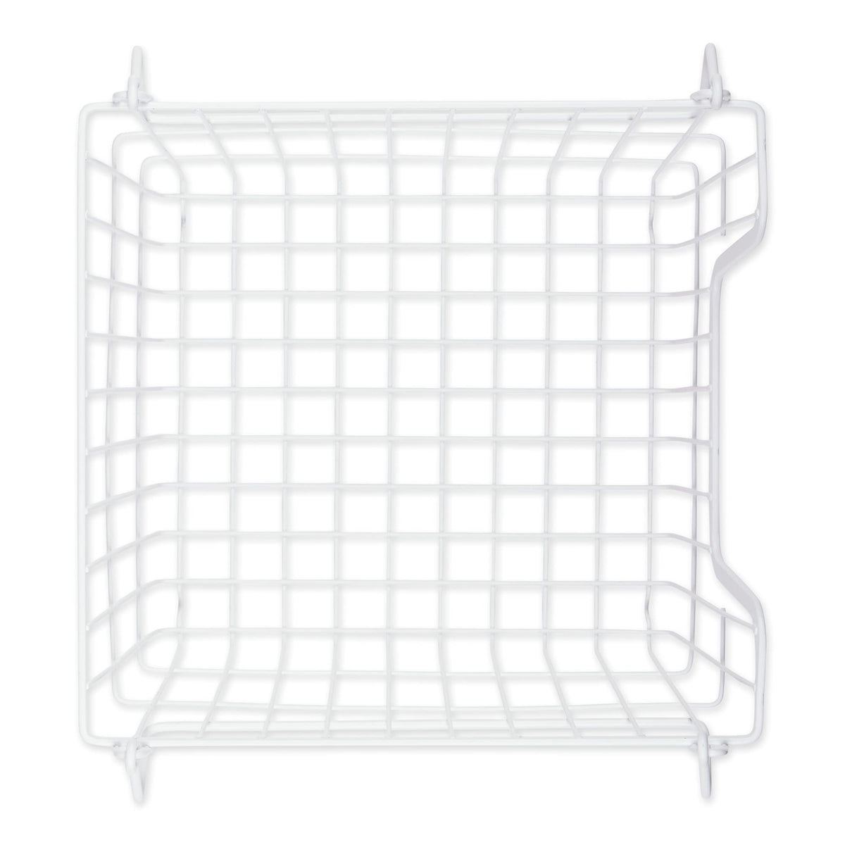 DII Metal Wire Utility Storage Bin, Medium, 11x11x8", White