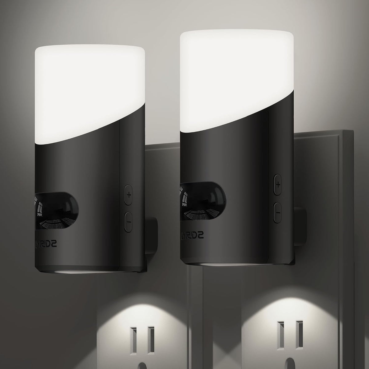 Lyridz Motion Sensor Night Light, LED Night Lights Plug into Wall, 1-150LM Dimmable Night Light