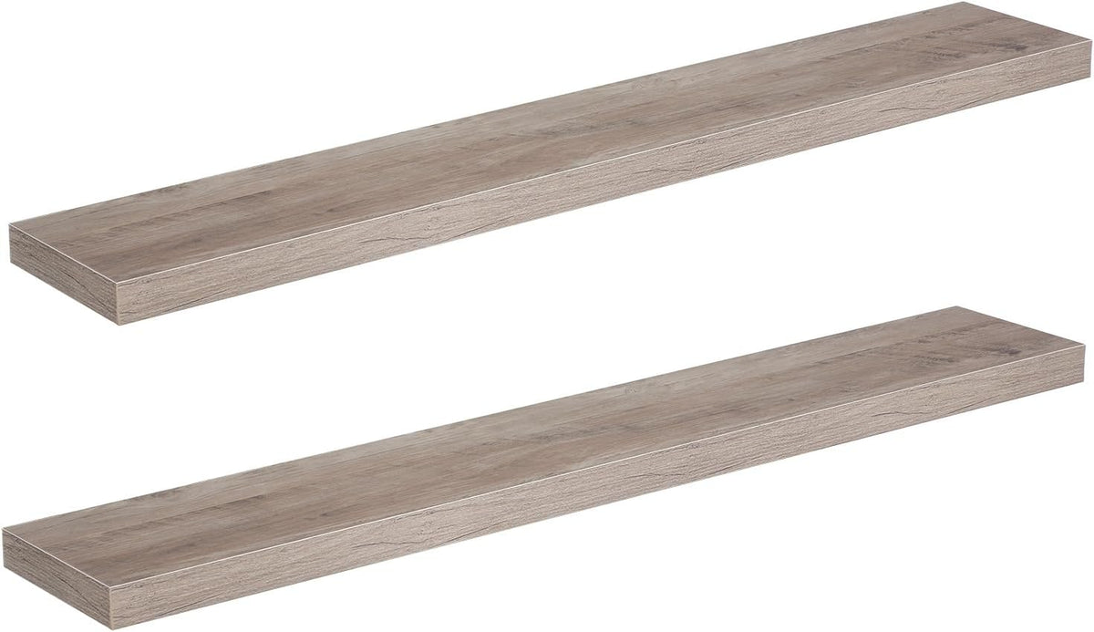 HOOBRO Floating Shelves for Wall, Wall Mounted Shelf Set of 2, 47.2" Hanging Shelf with Invisible