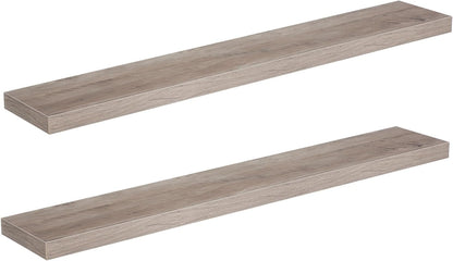HOOBRO Floating Shelves for Wall, Wall Mounted Shelf Set of 2, 47.2" Hanging Shelf with Invisible