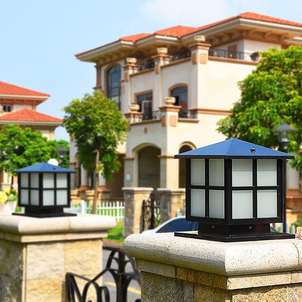 SLAWA Outdoor Post Lights Fixture, Modern Yard Entry Outdoor Column Lights with Aluminum Housing