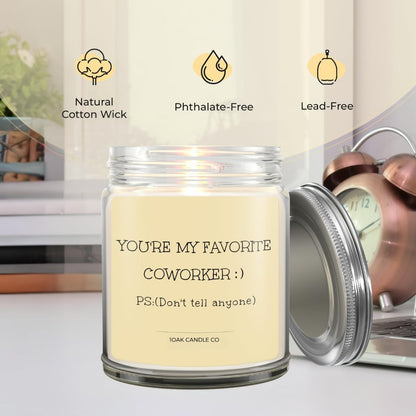 1OAK Vanilla Coworker Candle - Office Gifts for Coworkers - Funny & Farewell Gifts for Women, Men &