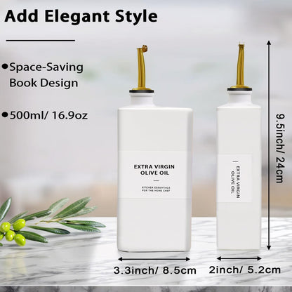 Olive Oil Dispenser Bottle for Kitchen, 16.9oz Soy Sauce Dispenser, UV Protected Oil&Vinegar Cruet