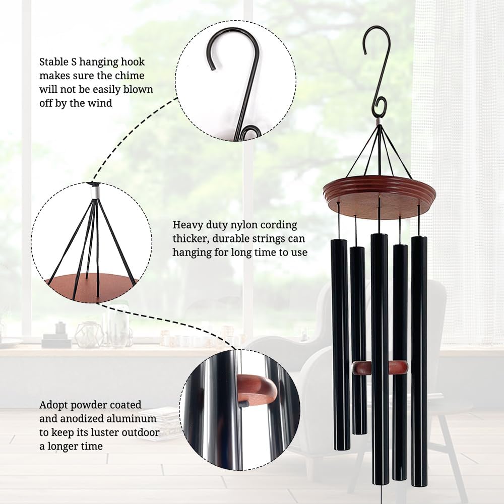 ASTARIN Wedding Wind Chimes for Outside, Custom Photo Personalized Wind Bells, Memorial Gifts for