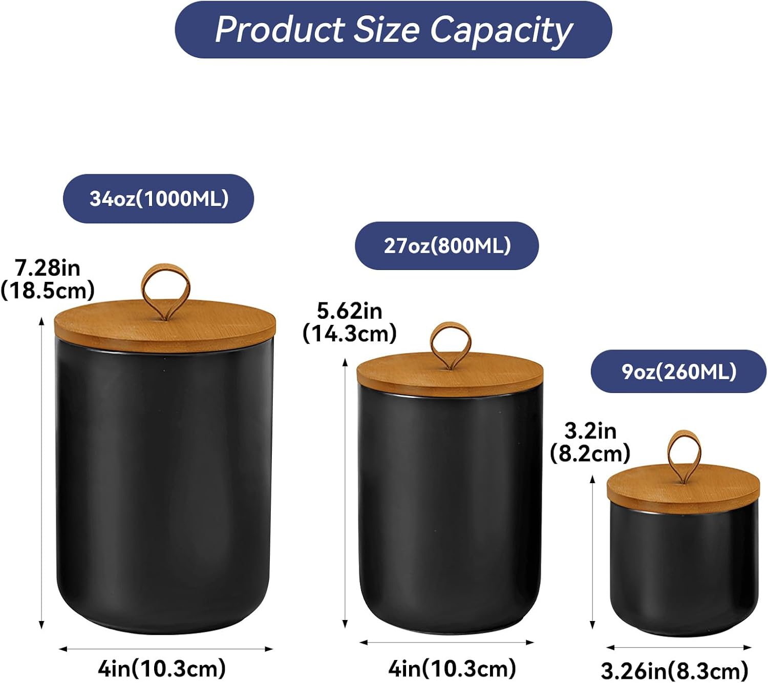 Ceramic Storage Jars, Modern Elegant Highly Polished Airtight Gorgeous Storage Canisters with