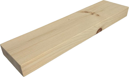 Joel's Antiques 24 Inch Floating Shelves for Wall - 24x6x2 in - Unfinished Wood Shelf Design