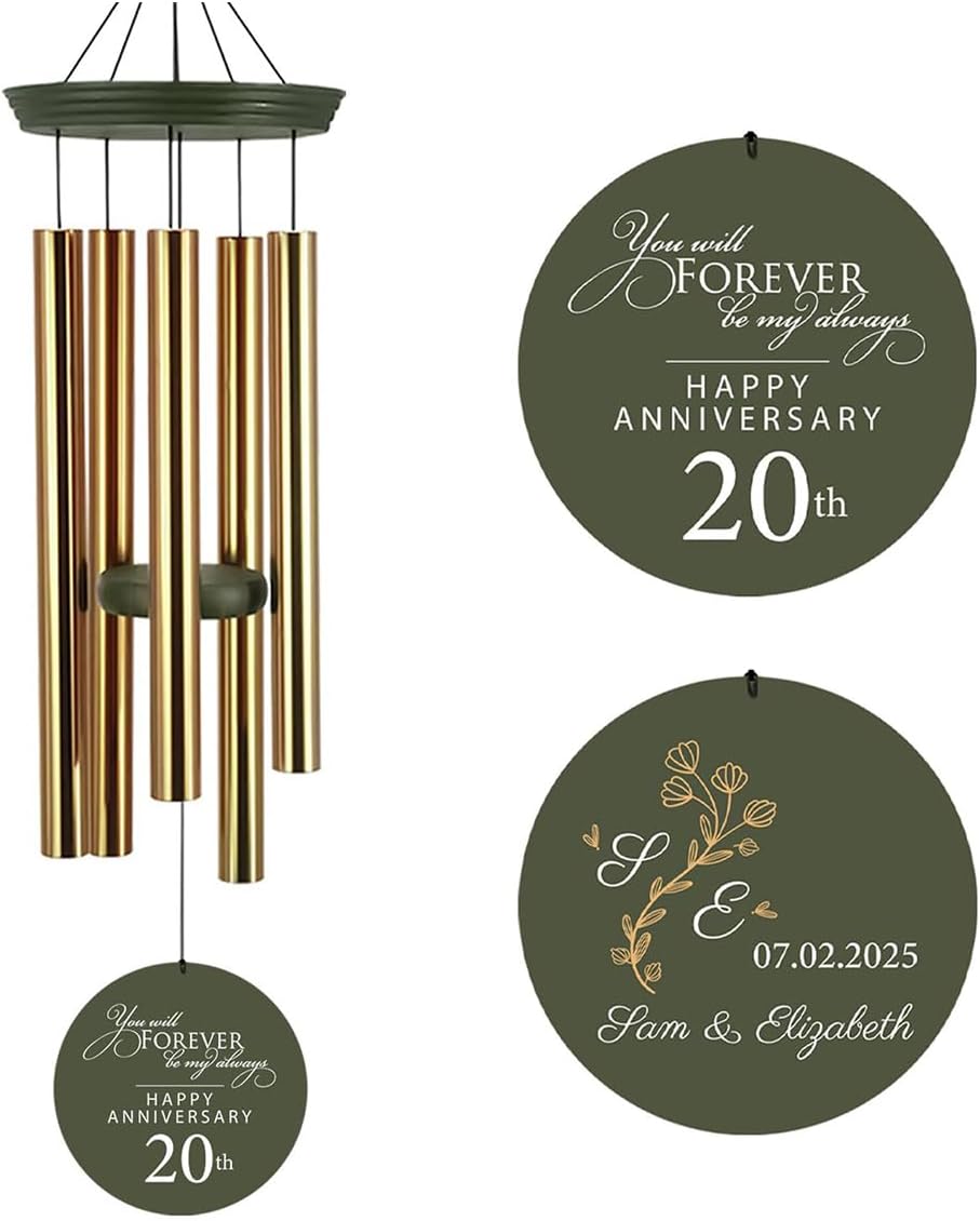 ASTARIN 20th Tree of Life Wind Chimes, Personalized Wind Chimes for Cople Women Men, Couple Gifts