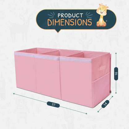Extra Large Toy Storage Organizer with Lid - Sturdy, Collapsible Toy Chest Storage Box Design