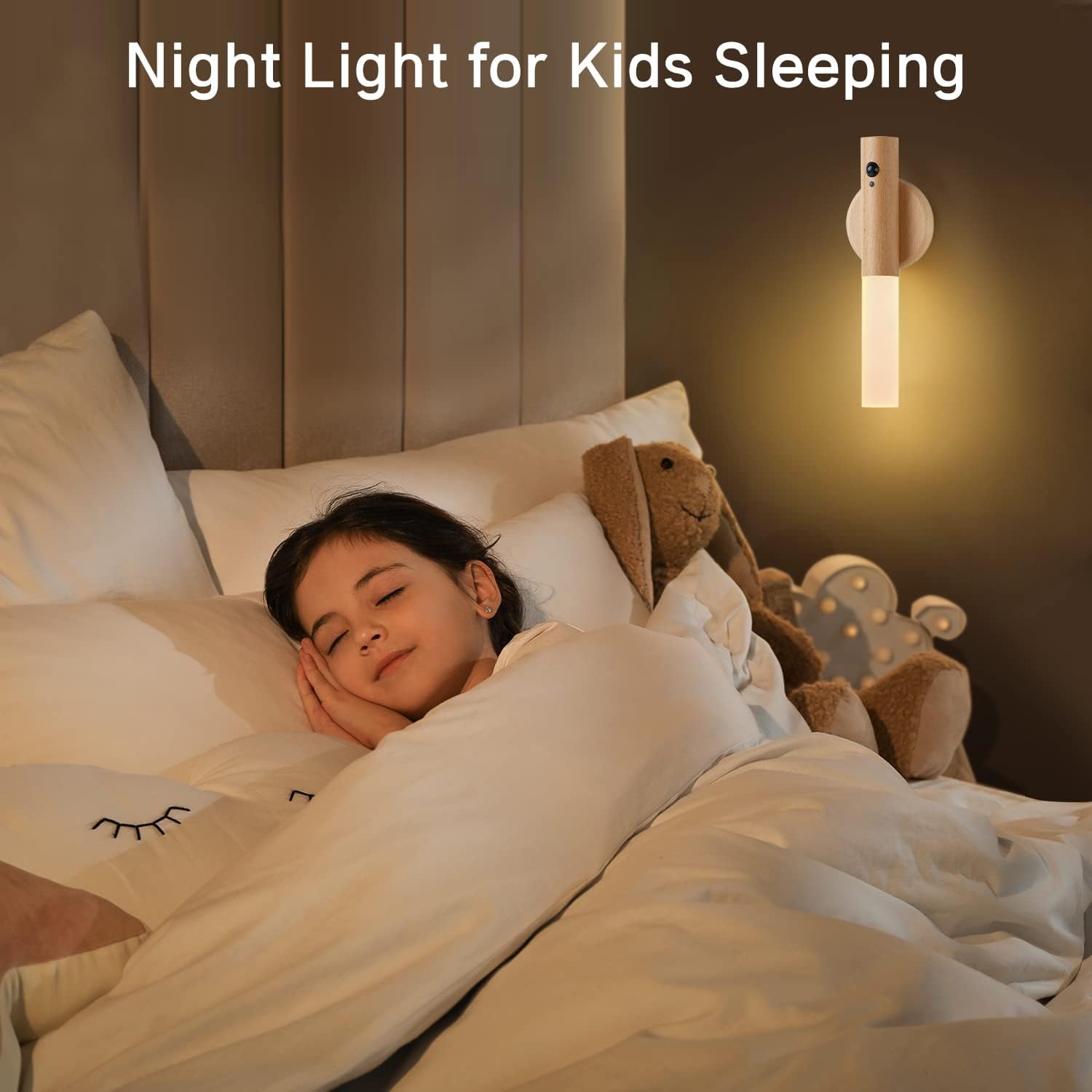 Montford Battery Operated Wall Sconces, Motion Sensor Night Light Magnetic Wall Light Rechargeable