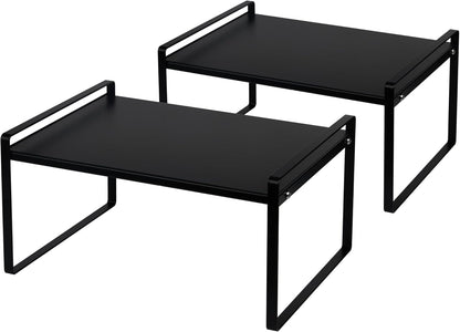 Nxconsu 2Pack Cabinet Shelves Stackable Shelf Organizer Rack Riser for Kitchen Cabinet Pantry