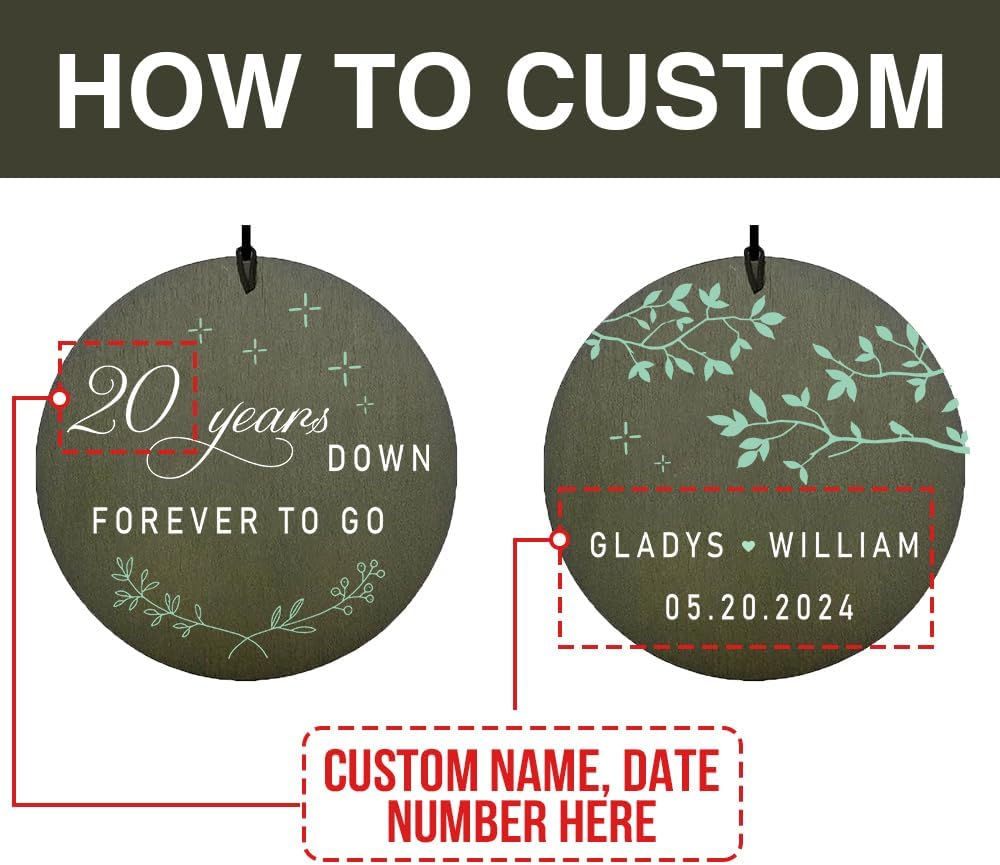 ASTARIN Personalized 20th 50th Anniversary Wind Chime, Happy Anniversary Wedding Valentine's Day