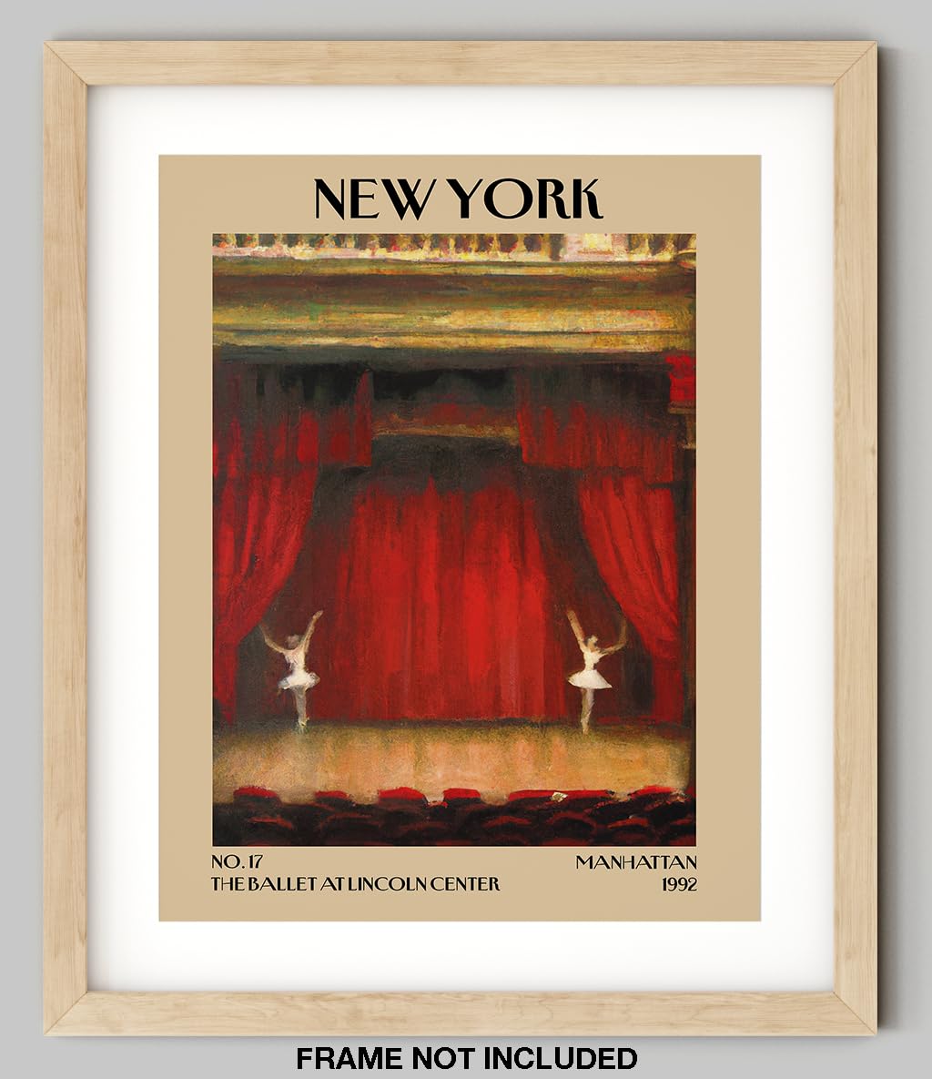 Retro Vintage New York Wall Art Print - 11x14 Unframed Poster - New York City Souvenirs, Cute