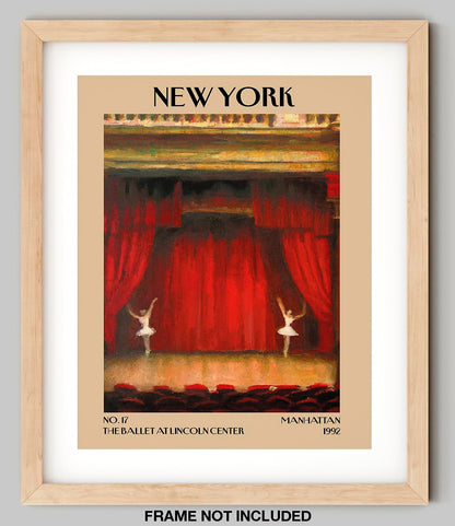 Retro Vintage New York Wall Art Print - 11x14 Unframed Poster - New York City Souvenirs, Cute